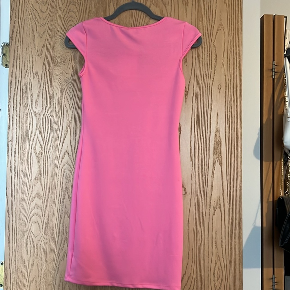 Pink casual body con mini dress - Picture 2 of 3